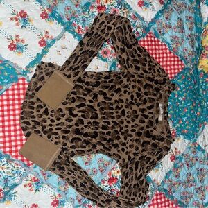 We The Free Leopard Print Long Sleeve Top - Brown